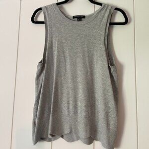 Banana Republic Gray Scalloped Sweater Tank